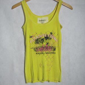 Contagious Yellow logo tank top Slim Fit XS
